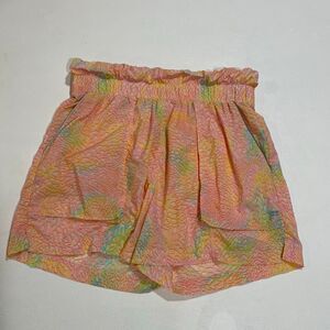 Fabletics Pink Abstract Athletic Running Shorts Women’s Size Large Lightweight